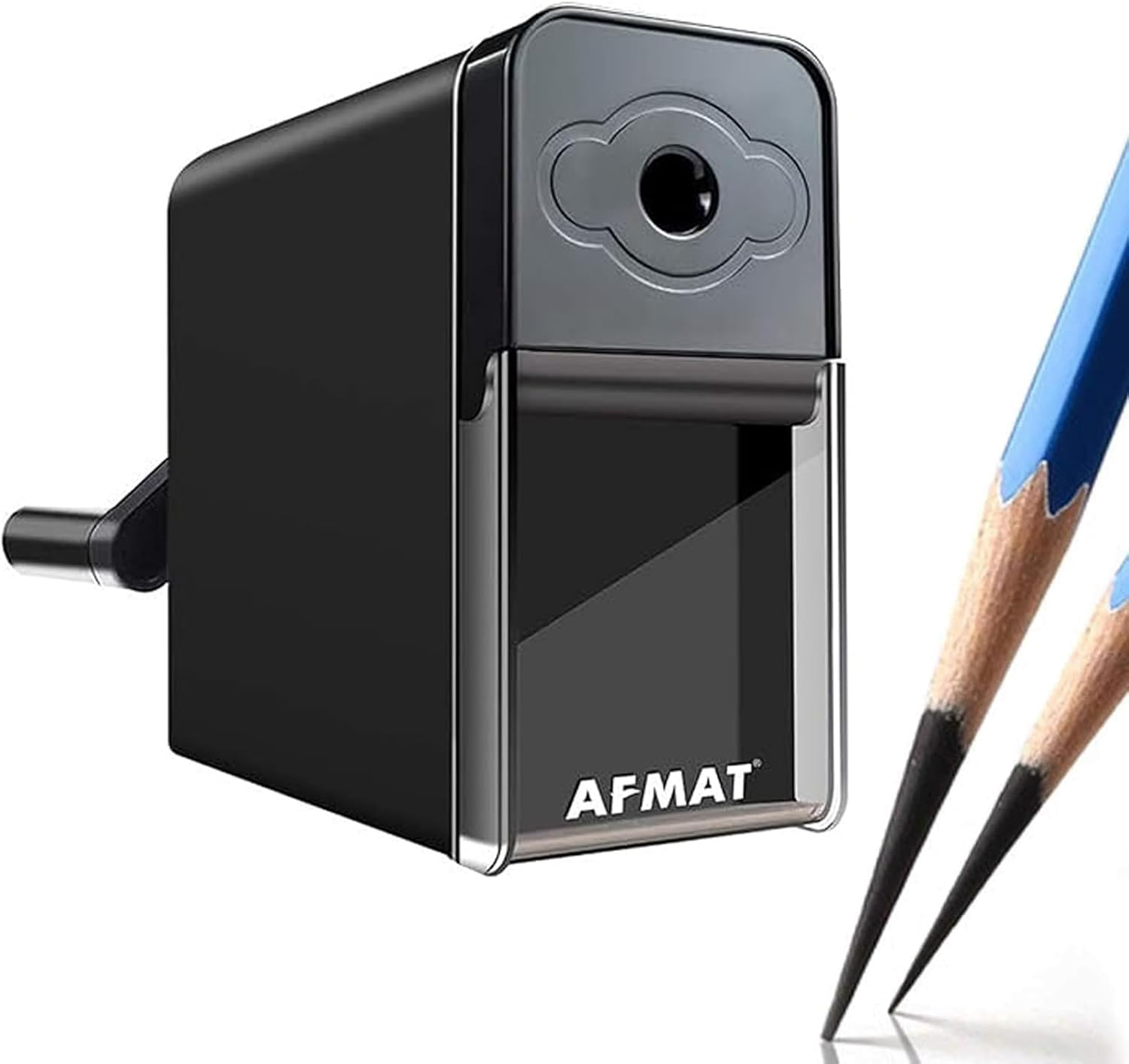 AFMAT Long Point Pencil Sharpener for Artist, 8-20Mm Long Pencil Nibs, Artist Pencil Sharpener Manual for &Phi;6-8.2Mm Charcoal/Drawing/Sketching/Colored Pencils, Self-Feed & Adjustable Pencil Sharpness