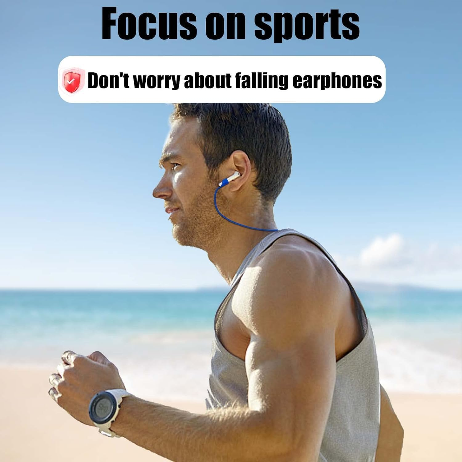 3 Pack Magnetic Anti-Lost Straps for Airpods,Colorful Soft Silicone Sports Lanyard, Neck Rope Cord，Accessories Holder Strap for Running,Fitness,Dancing image number 5