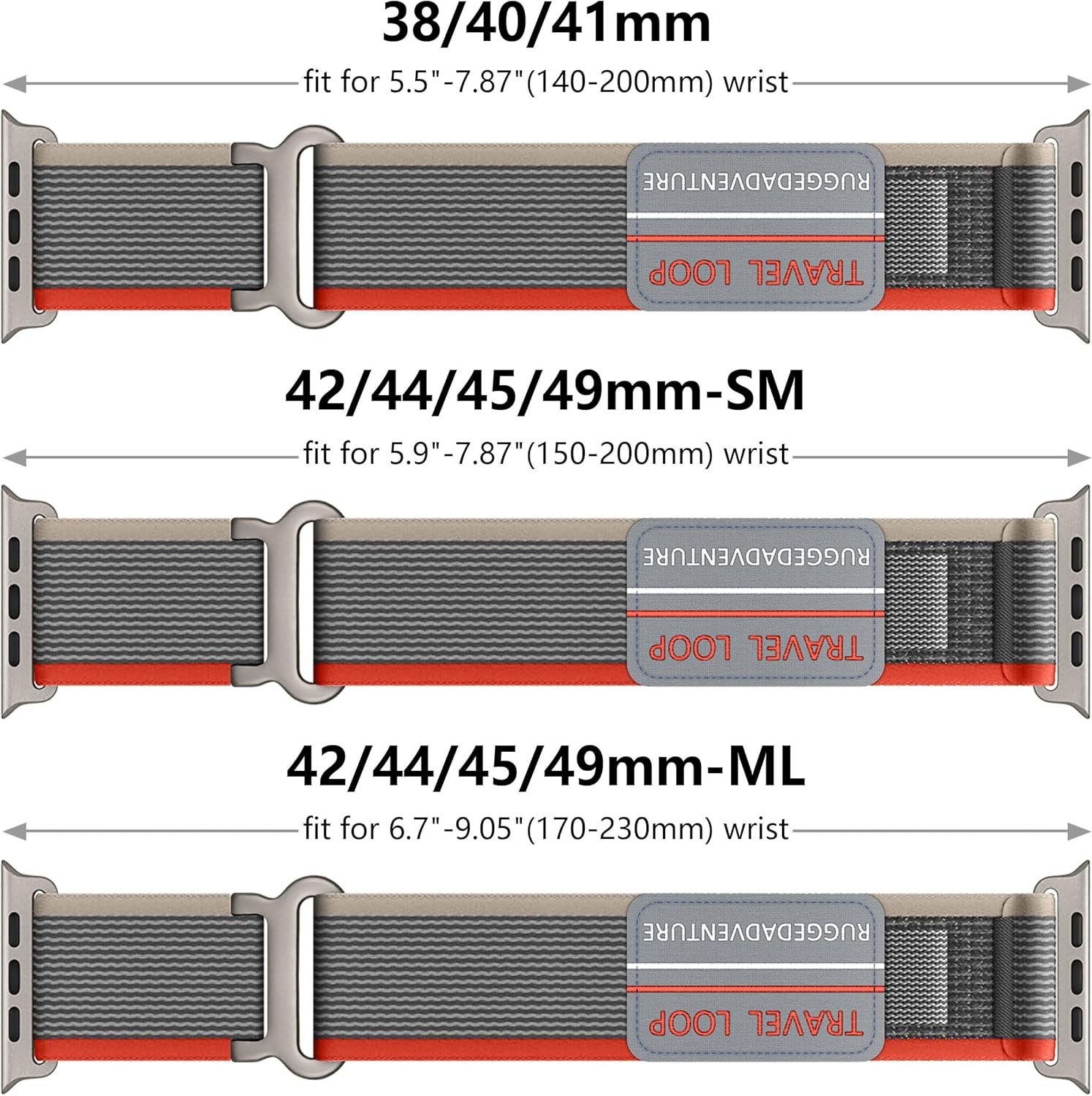 SOLOLUP Trail Loop for Apple Watch Ultra 2 Bands 49Mm 46Mm 45Mm 44Mm 42Mm 41Mm 40Mm 38Mm Iwatch Ultra 2 Bands for Men Women, Rugged Sport Band Soft Nylon for Apple Watch Ultra Band SE 10 9 8 7 6 5 4 3 image number 3