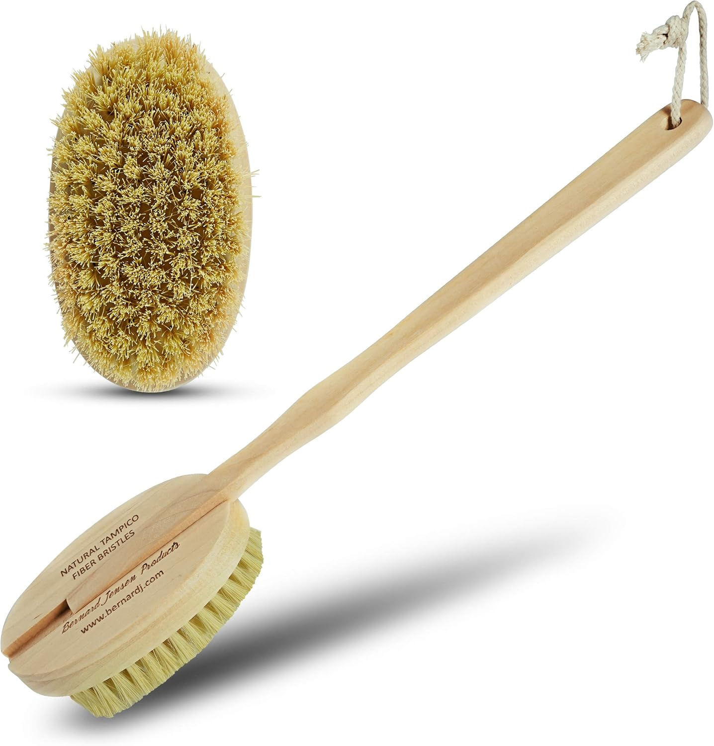 Bernard Jensen Natural Bristle Body Brush - 1 Brush for Dry Brushing, Exfoliation & Skin Care image number 2