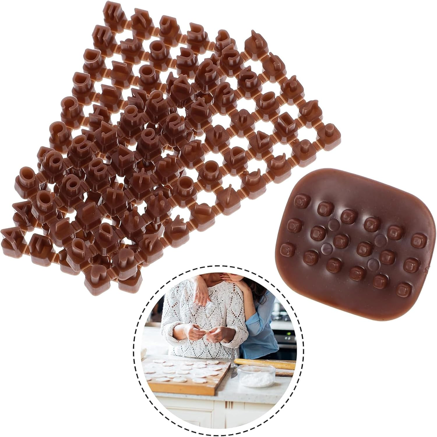 3-Piece Polymer Clay Letter Stamp Set: Double-Sided Alphabet Pottery Stamps for Creative Clay Projects image number 5