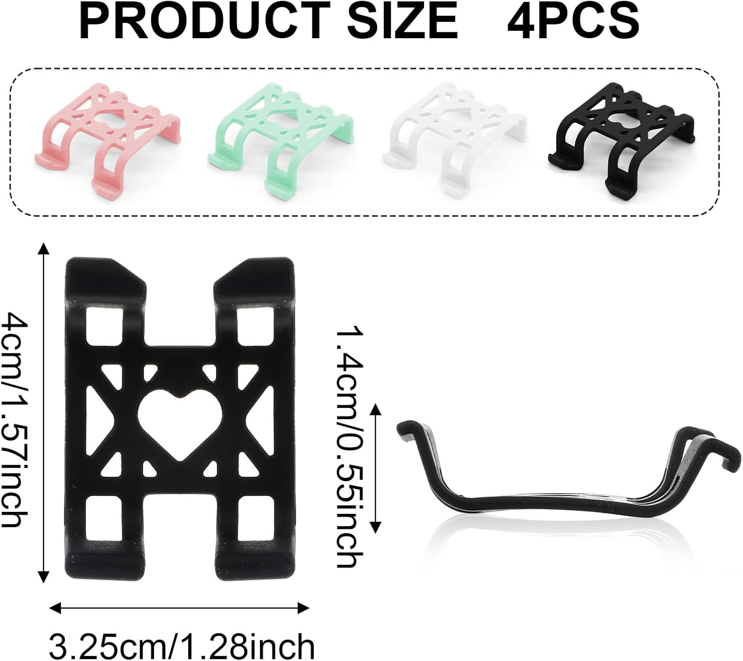 Quilax 4Pcs Dog GPS Trackers Rubber Clip Compatible with Tractive GPS, Soft Pet Location Trackers Clips, Replacement Rubber Attachment Clips for Pet image number 1