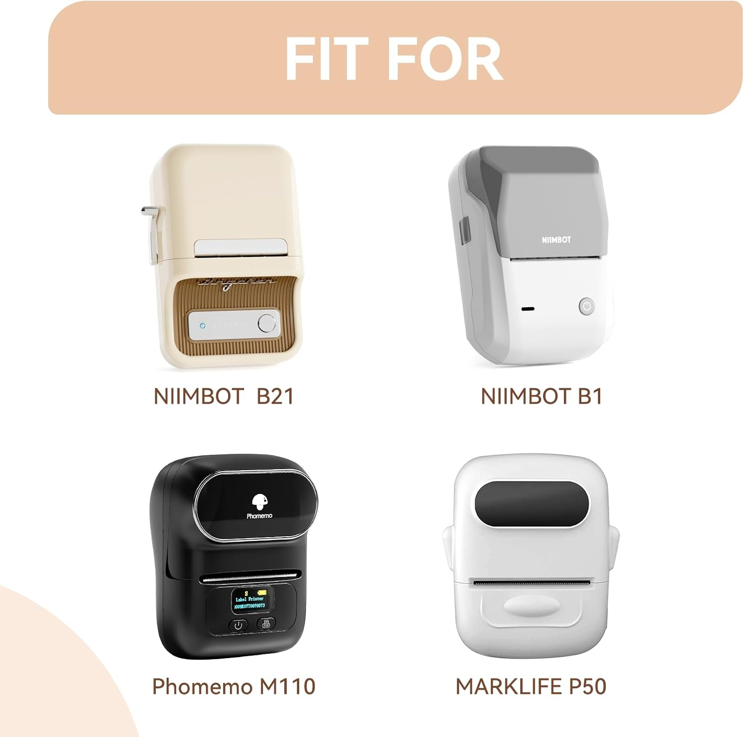 NIIMBOT Case Compatible with B1/B21/B3S Label Maker, Portable Carrying Bag Holder for Printer, Refill Labels, USB Cables (Case Only-Black) image number 1