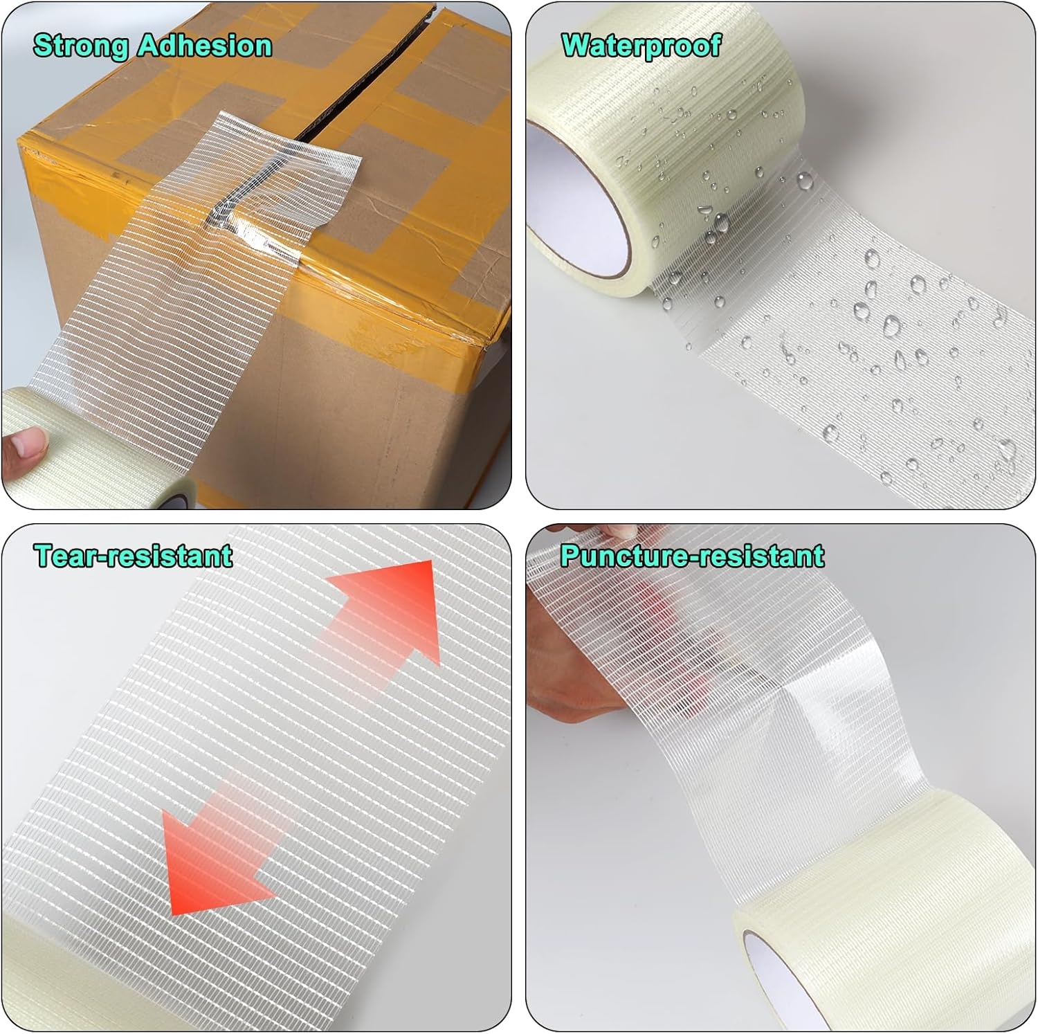 Fabric Repair Tape, Rv Awning Repair Kit, Clear Waterproof Tape for Sailboats, Trailer Awnings, Boat Covers, Rv Covers (3.94Inch-65.62Ft) image number 1