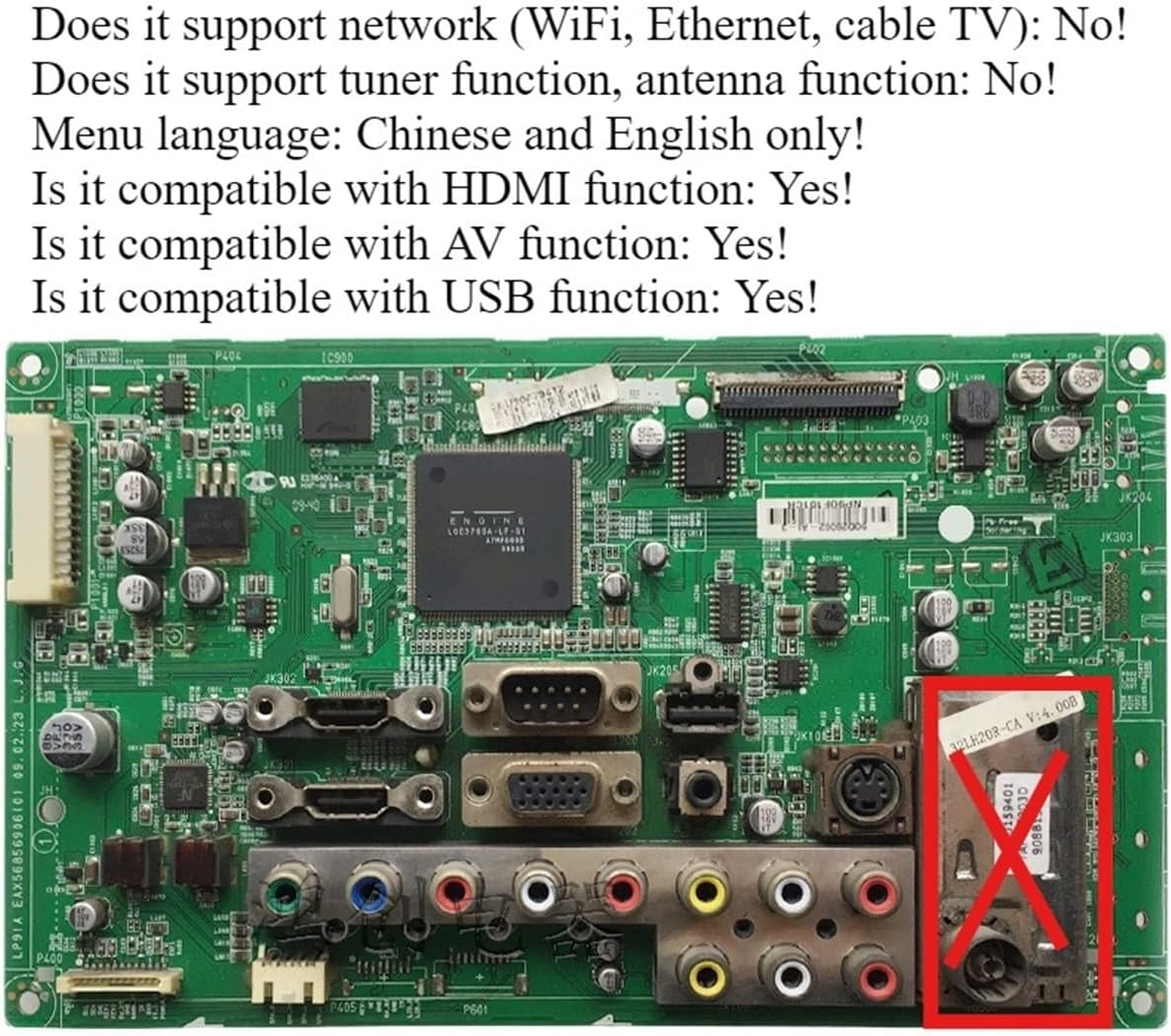 LP91A EAX56856906(0) TV Main Board，Compatible for LG TV 32Inch 37 Inch 32LH23UR-CA 32LH20R-CA 37LH22UR-CA Motherboard Repair Parts(37 Inch)