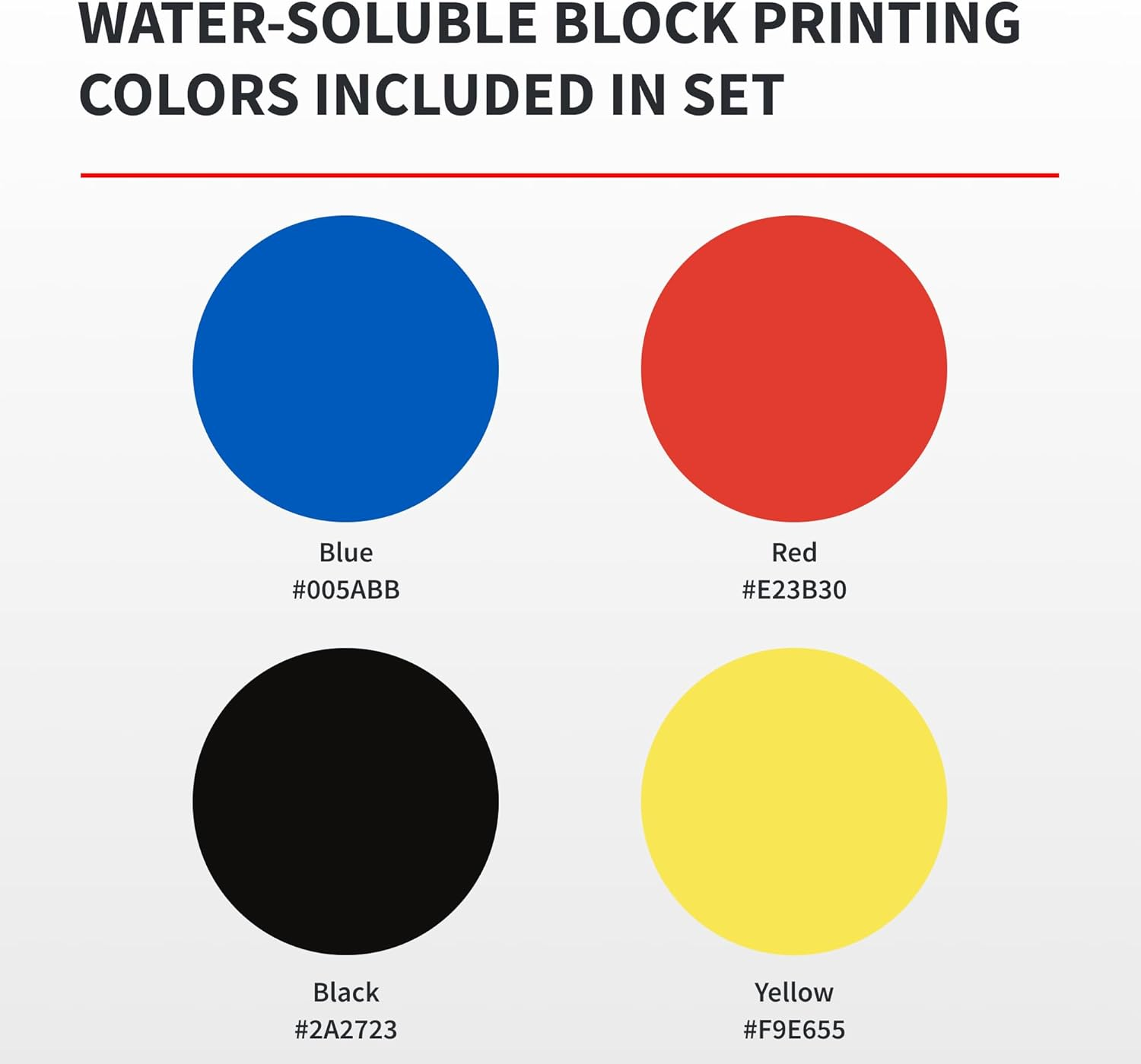 Speedball Block Printing Ink 4-Pieces Set, Multicolour - Quality Inks for Stunning Prints, Easy to Use, Water-Soluble - Ideal for Various Surface Artwork Creation image number 3