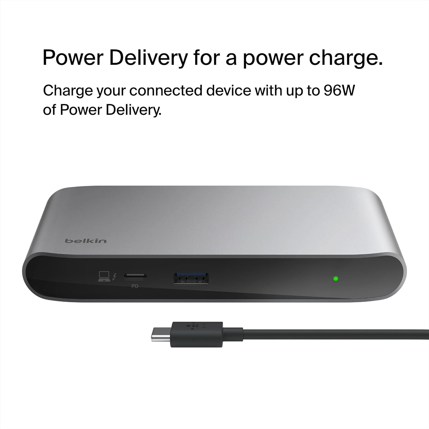 Belkin Connect Thunderbolt 4 Docking Station, 5-In-1 USB-C Multiport Core Hub W/ 96W Power Delivery for Mac, Windows, Single 8K or Dual 4K Display, Thunderbolt 4 Cable and Power Supply Included image number 4