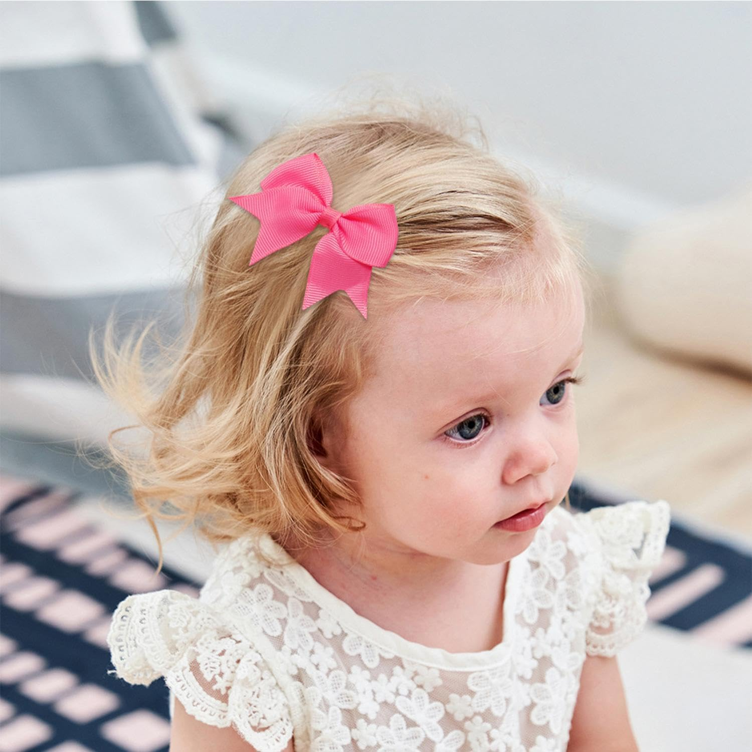 50 Pieces Bow Hair Clips Kids Headwear Cute Girls Hair Clips Colorful Bow Hair Clips Clothing Accessories image number 5