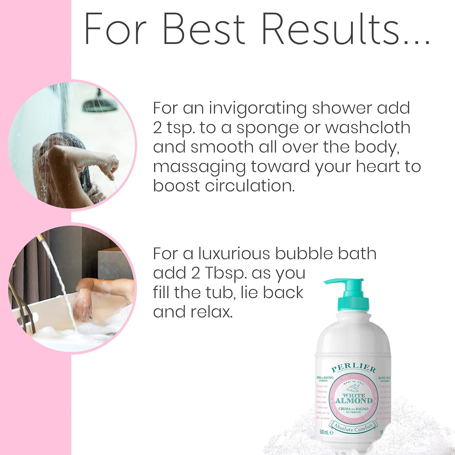 Perlier White Almond Nurturing Bath Cream, 16.9 Fl. Oz. image number 5
