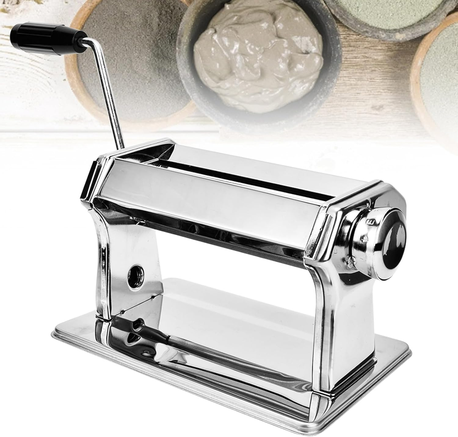 Polymer Clay Roller Machine, Professional Ultimate Clay Presser 15CM Wide Roller Press Tool with Non Slip Pad, Stainless Steel Polymer Clay Tool for Art Craft Modeling Clay Fondant image number 1