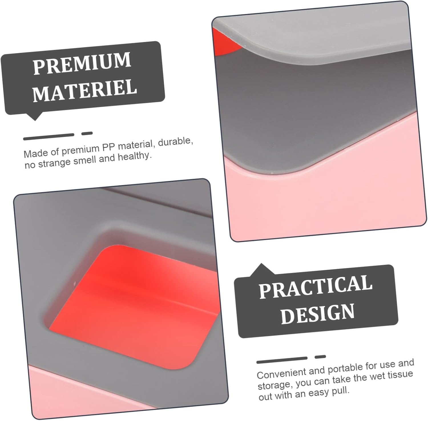 Luxshiny Lightweight Wipes Box Modern Napkin Dispenser Compact Tissue Holder for Desktop image number 2