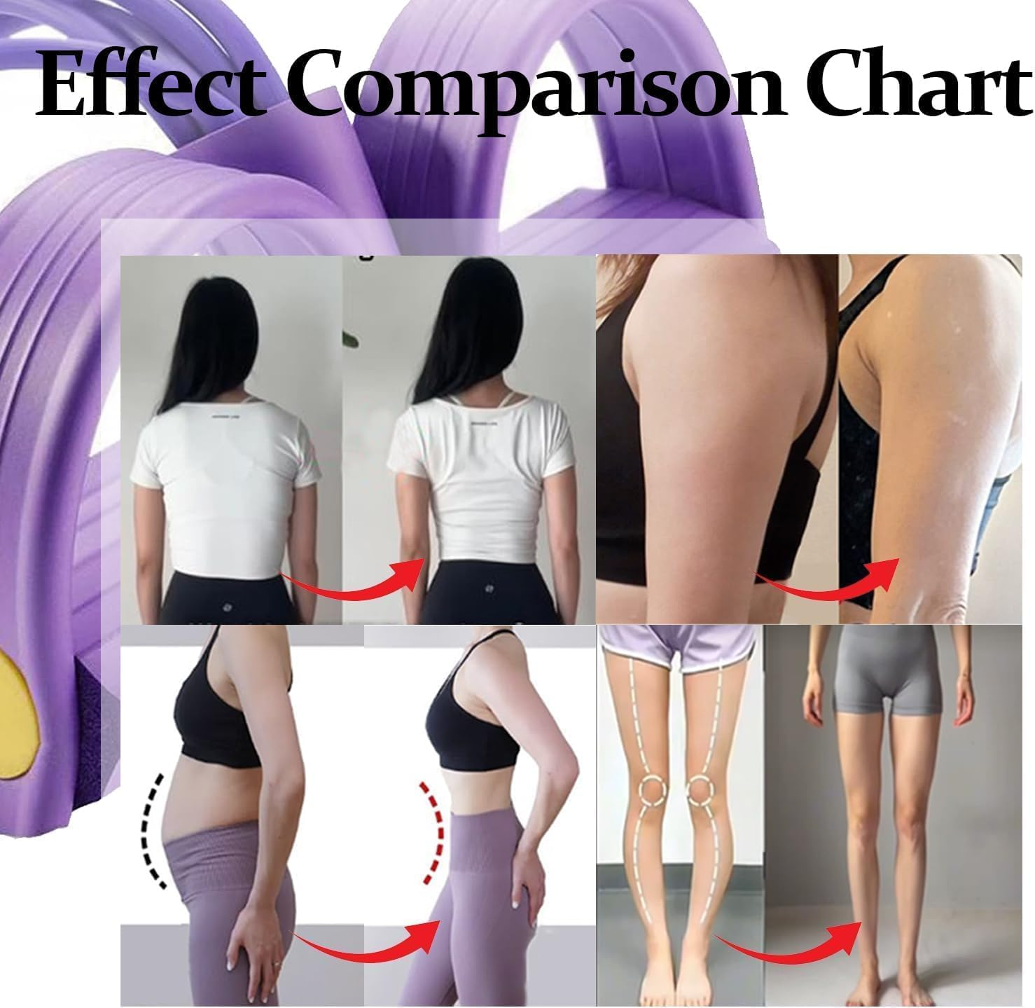 21 Fitness Resistance Bands-6 Tube Pedal Ankle Puller with Figure 8 Exercise Bands,Multifunction Tension Rope,Natural Latex Fitness Bands for Strength Training, Tummy, Waist, Arm, Leg Slimming image number 3