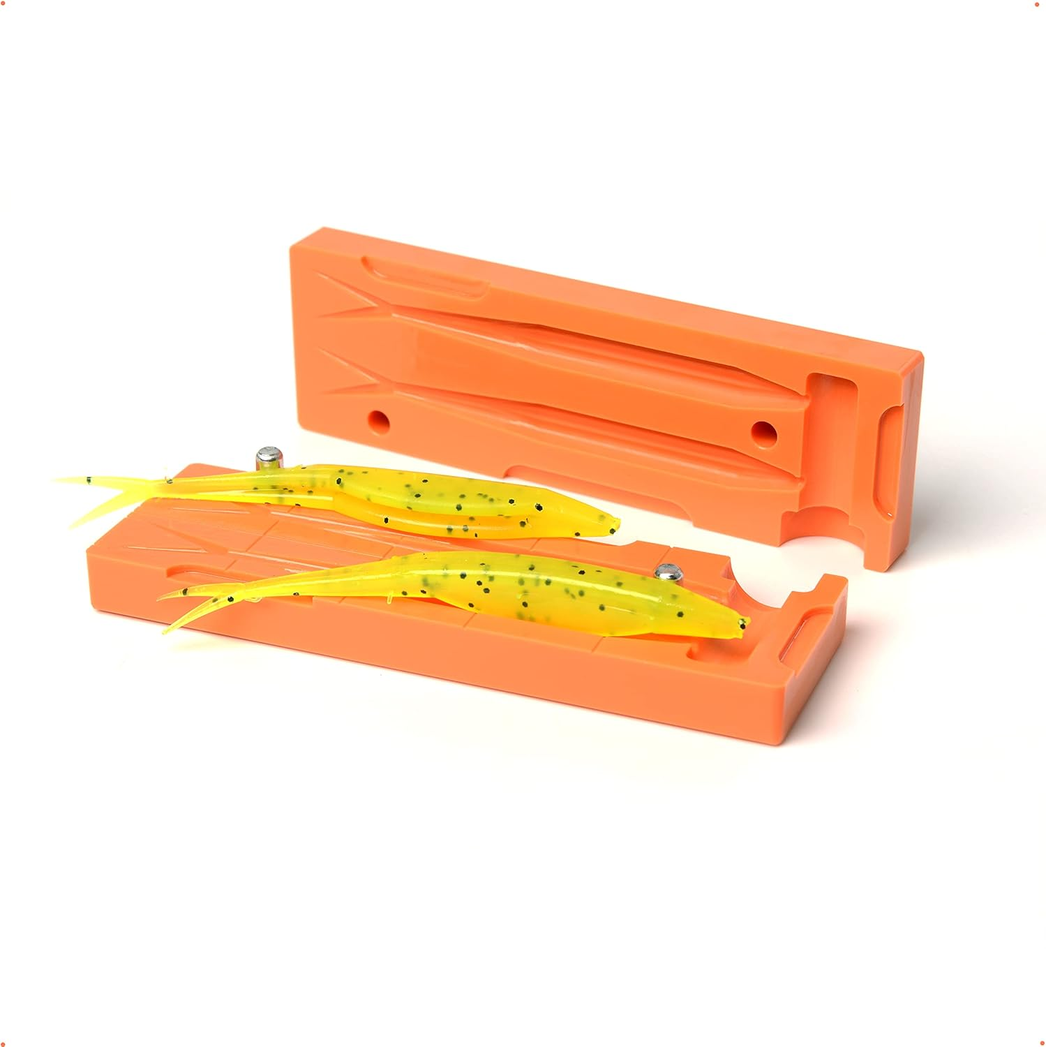 Soft Plastiс Mold Lure Making Injection Molds Fishing Lures Zoom Salty Super Fluke 4'' Two Cavity image number 1