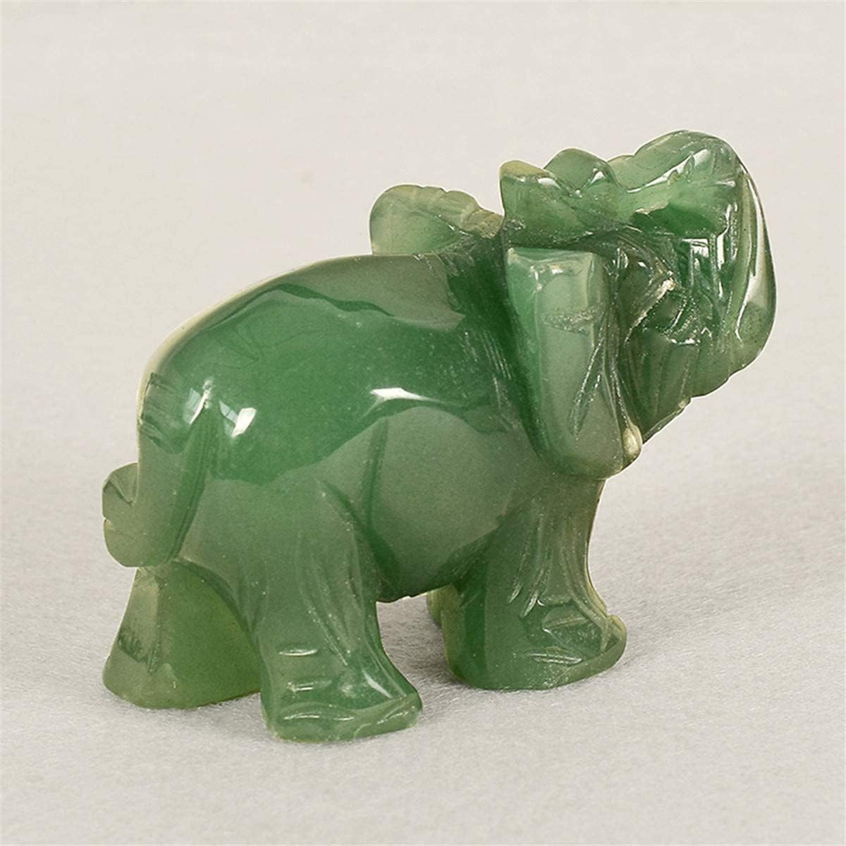 Green Elephant Ornament, Elephant Statue, Jade Stone Handcraft Natural Green Jade Stone Elephant Statue Decor Toys in Hand Home D&eacute;cor Accents,Jade Stone,Elephant 0Rnament,Sculptures