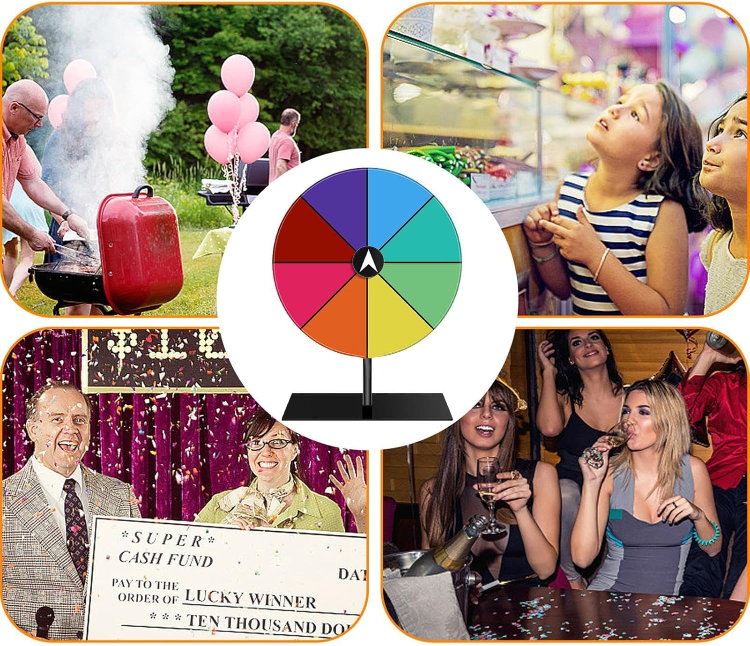 Spin Wheel,Dry Erase Spin Wheel Spinner Game - Heavy Duty Editable, Game Spinner Tabletop Prize Wheel for Trade Show Pub image number 6