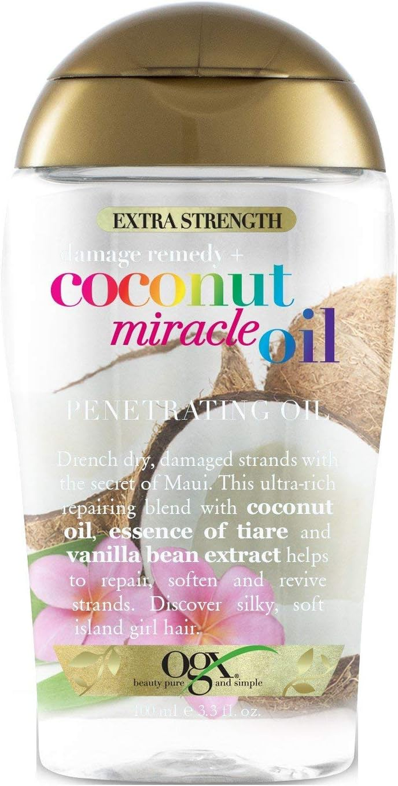 Ogx Coconut Miracle Oil Penetrating 3.3 Ounce X-Strength (100Ml) (3 Pack)