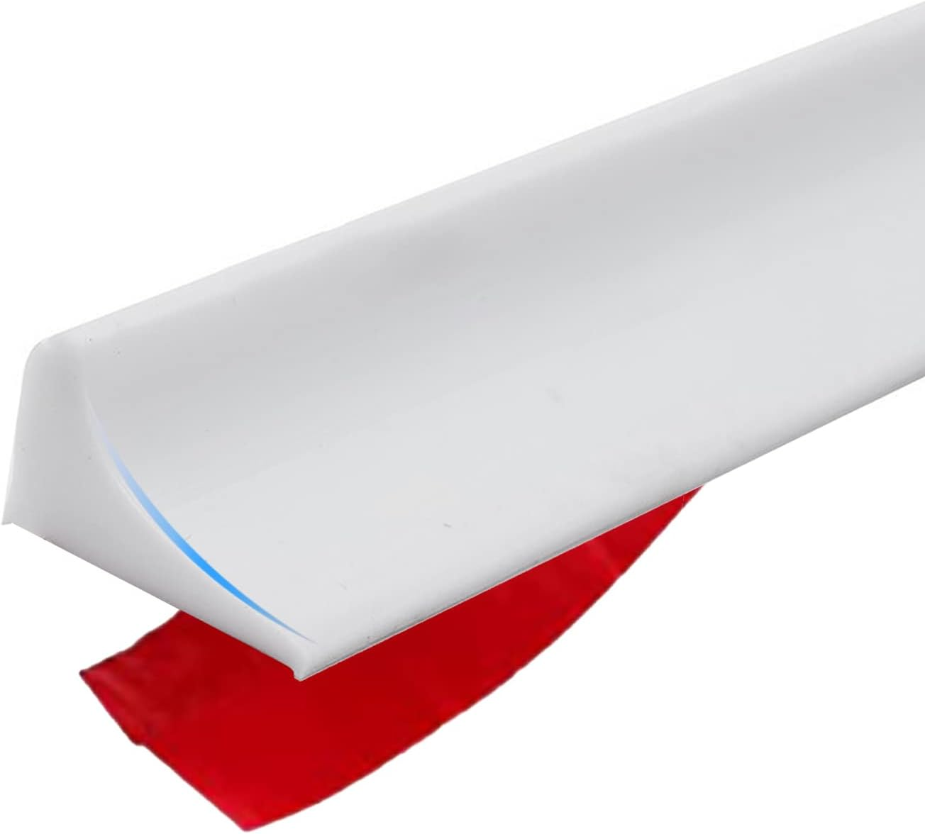 Shower Threshold Water Dam, Flexible Self Adhesive Silicone Sink Cooktop Water Barrier, Waterproof Water Strip Dam for Kitchen, Bathroom (150Cm, Black)