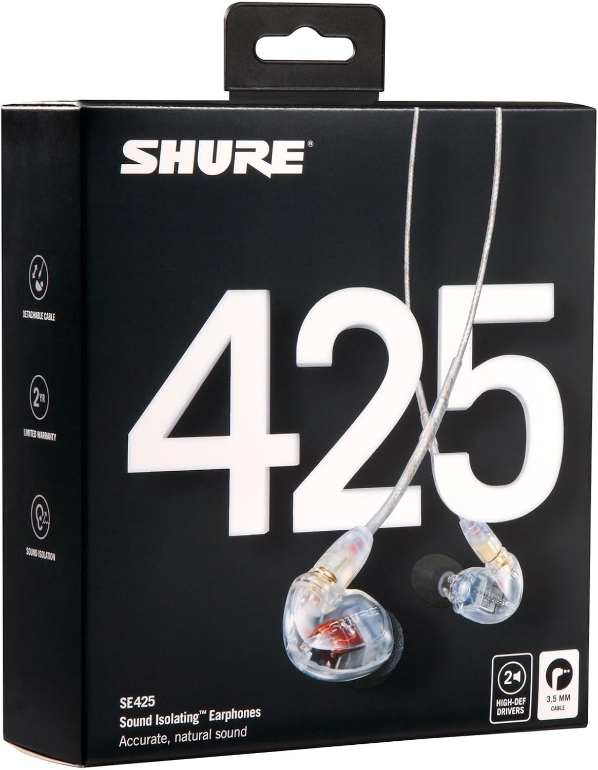 Shure SE425-CL Dual High-Definition Microdriver Earphone with Detachable Cable (Clear) image number 6