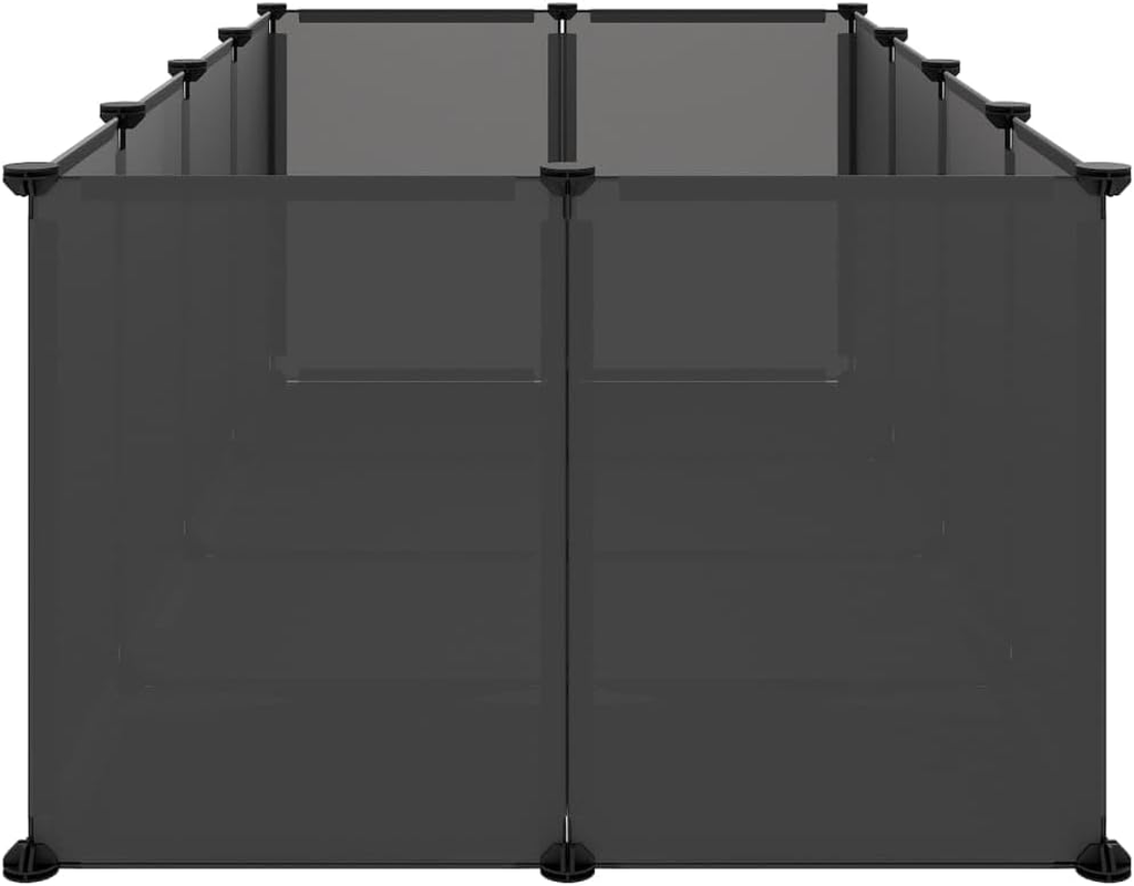 Small Animal Cage Black 144X74X46.5 Cm Pet Habitat Indoor Outdoor Enclosure