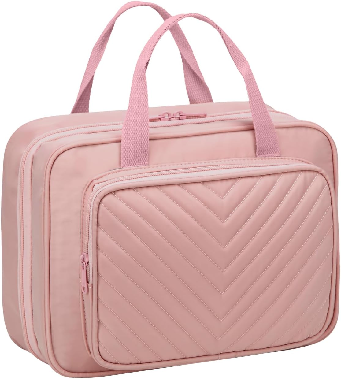 Toiletry Bag for Women Mens, Kasqo Water Resistant Large Hanging Travel Toiletry Bag Portable Shaving Makeup Cosmetic Organizer with Luggage Sleeve for Daily Gym Business Trip, Black