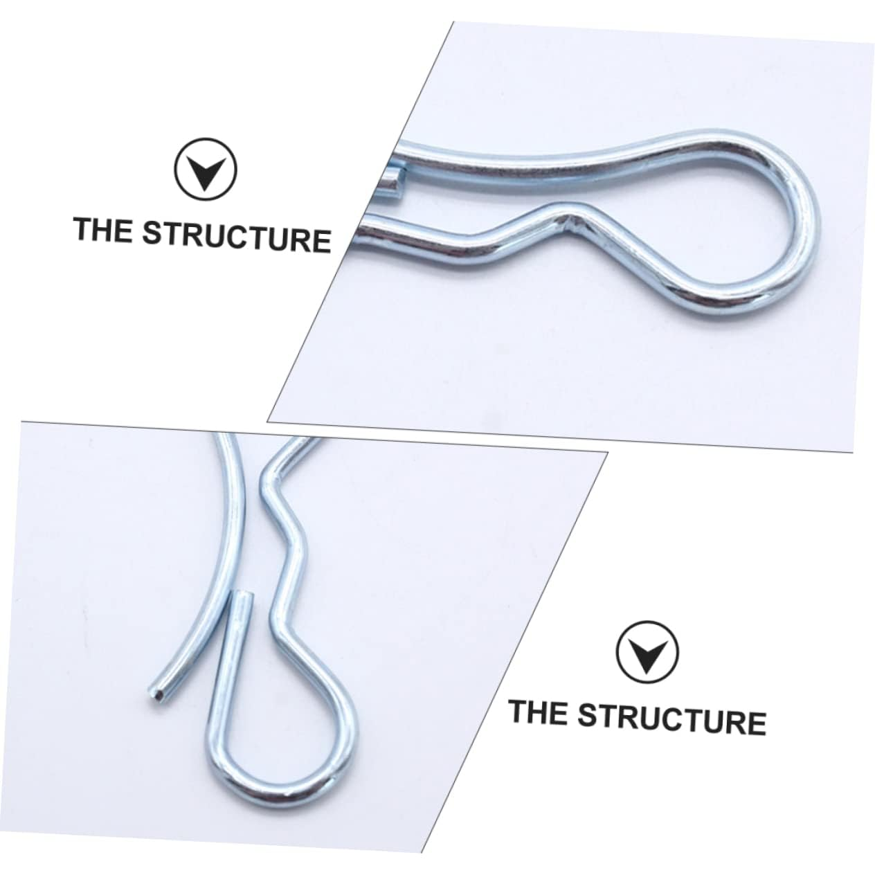 5PCS Durable Bow Tie Lock Cotter Pins - Heavy-Duty Spring Fasteners for Deck Construction & Item Locking - Versatile Clips for Multiple Applications