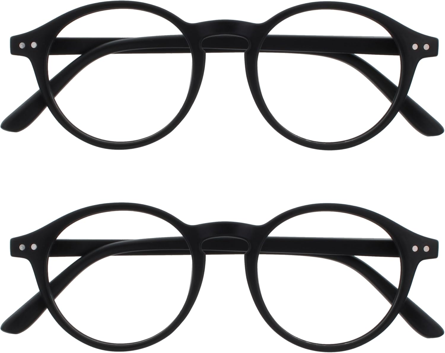 OPULIZE REY Reading Glasses - Retro round Frame - Mens Womens - Spring Hinges - R56