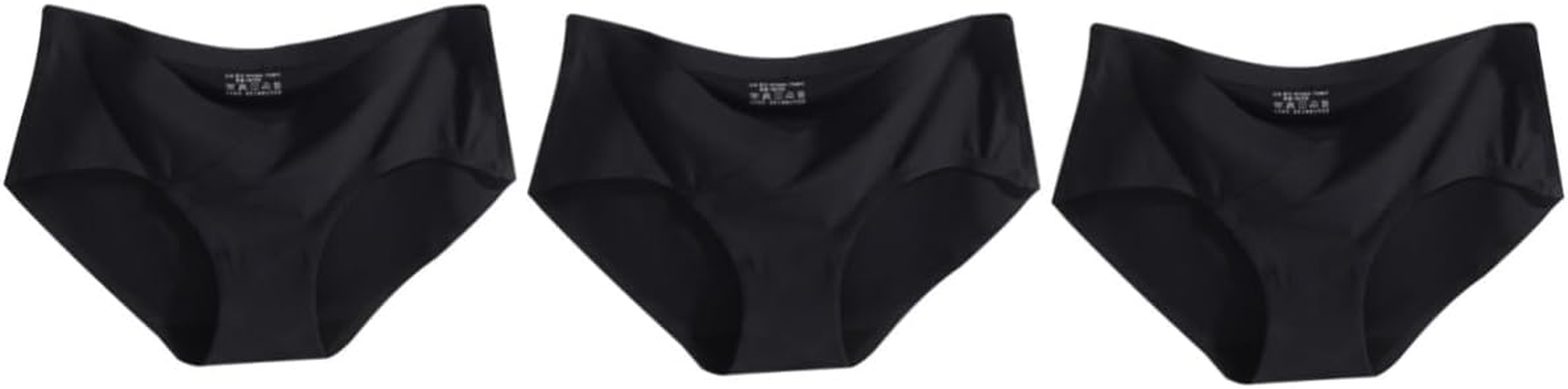 Amosfun Women'S Panty Stretch Briefs Low Waist Ice Silk Maternity Seamless Underwear 3 Pack