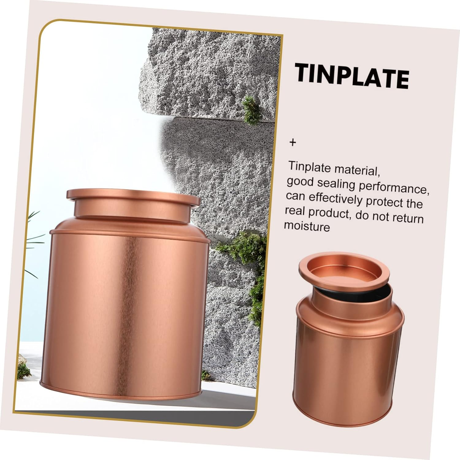 CIYODO Professional Tinplate Storage Jar Sealed Tea Container for Tea Leaves Dry Food Grains Elegant Travel Storage Box for Home Organization image number 1