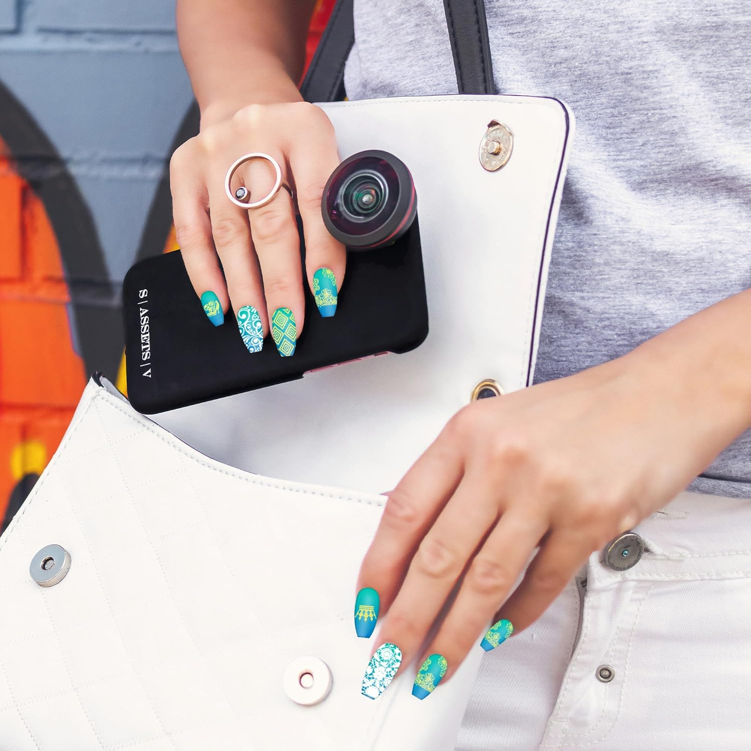 8PCS Nail Stamping Plate, Lace Nail Stamper Kit for DIY Print, Art Nail Stamping Kit for Women Nail Decoration, Nail Art Stamp for Manicure Salon Design Gift (8) image number 5