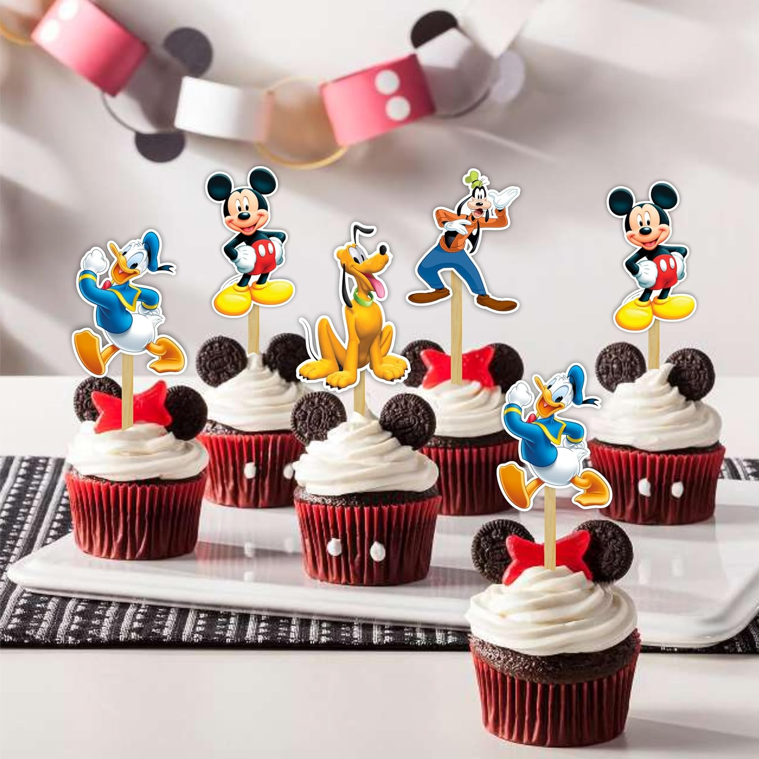 Mcky Muse Cupcake Toppers &ndash; Fun & Colorful Decorations | Perfect for Mcky Muse-Themed Birthdays, Parties & Celebrations image number 1