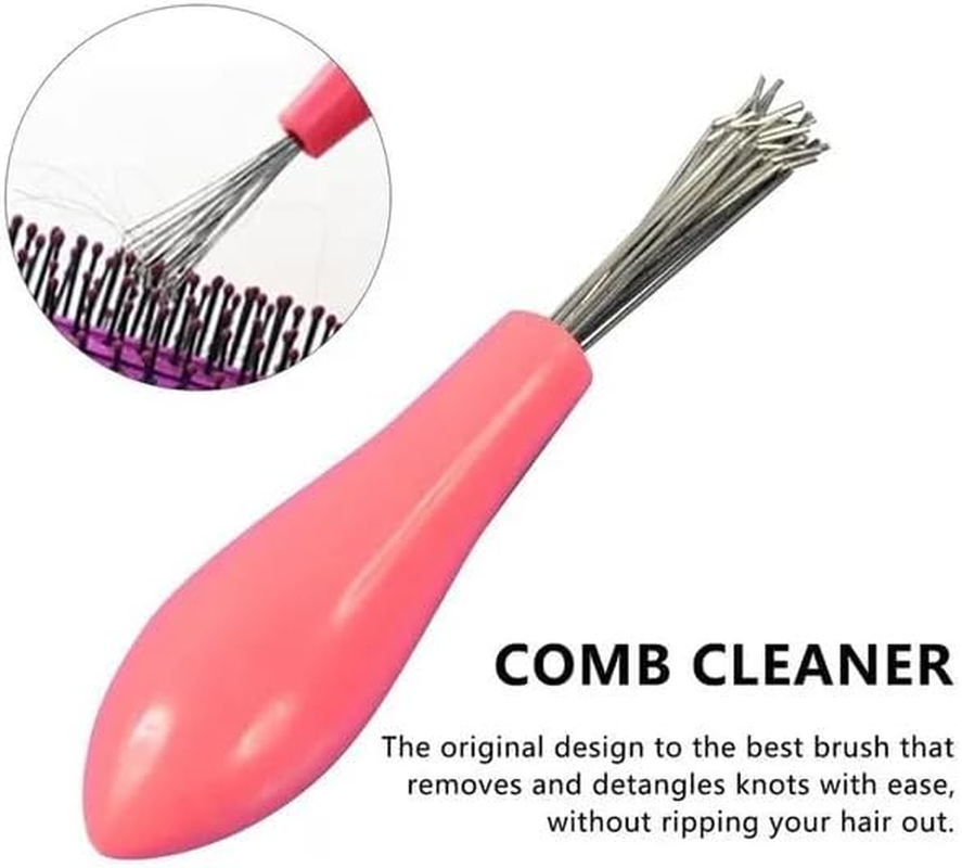 INSIME Comb Cleaner Brush Hair Brush Cleaner Tool with Metal Teeth for Deep Comb Cleaning | Proffesional Hairbrush Comb Cleaner Tool for Hair Comb Cleaning for Home & Salon (Pack of 2) image number 4