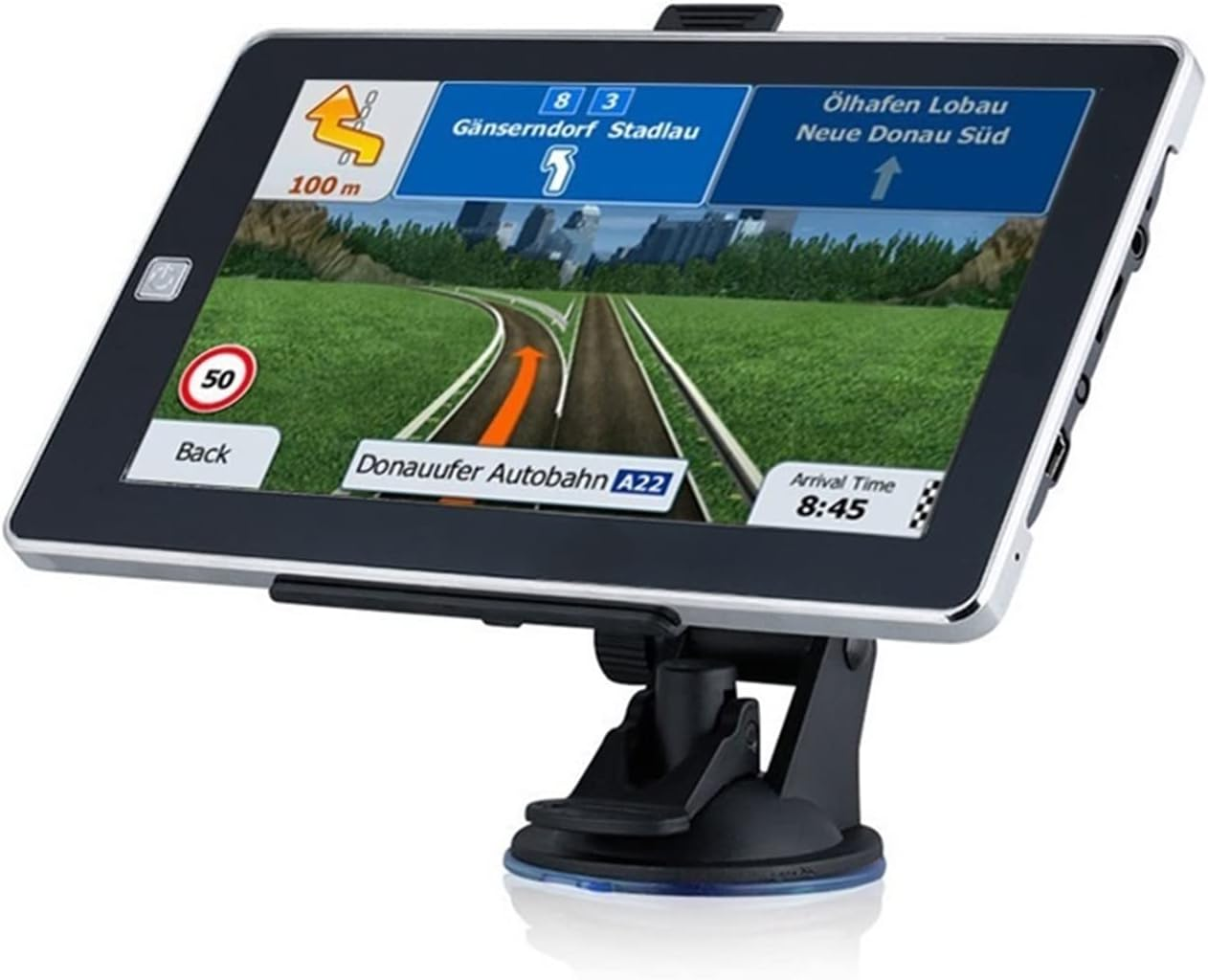 GPS Car Navigator, 7 Inch Touch Screen Truck GPS Navigator Sunshade Sat Nav Car GPS Navigation 256M+8G Europe America Europe Map for Car Truck Rv(With Sunshade)