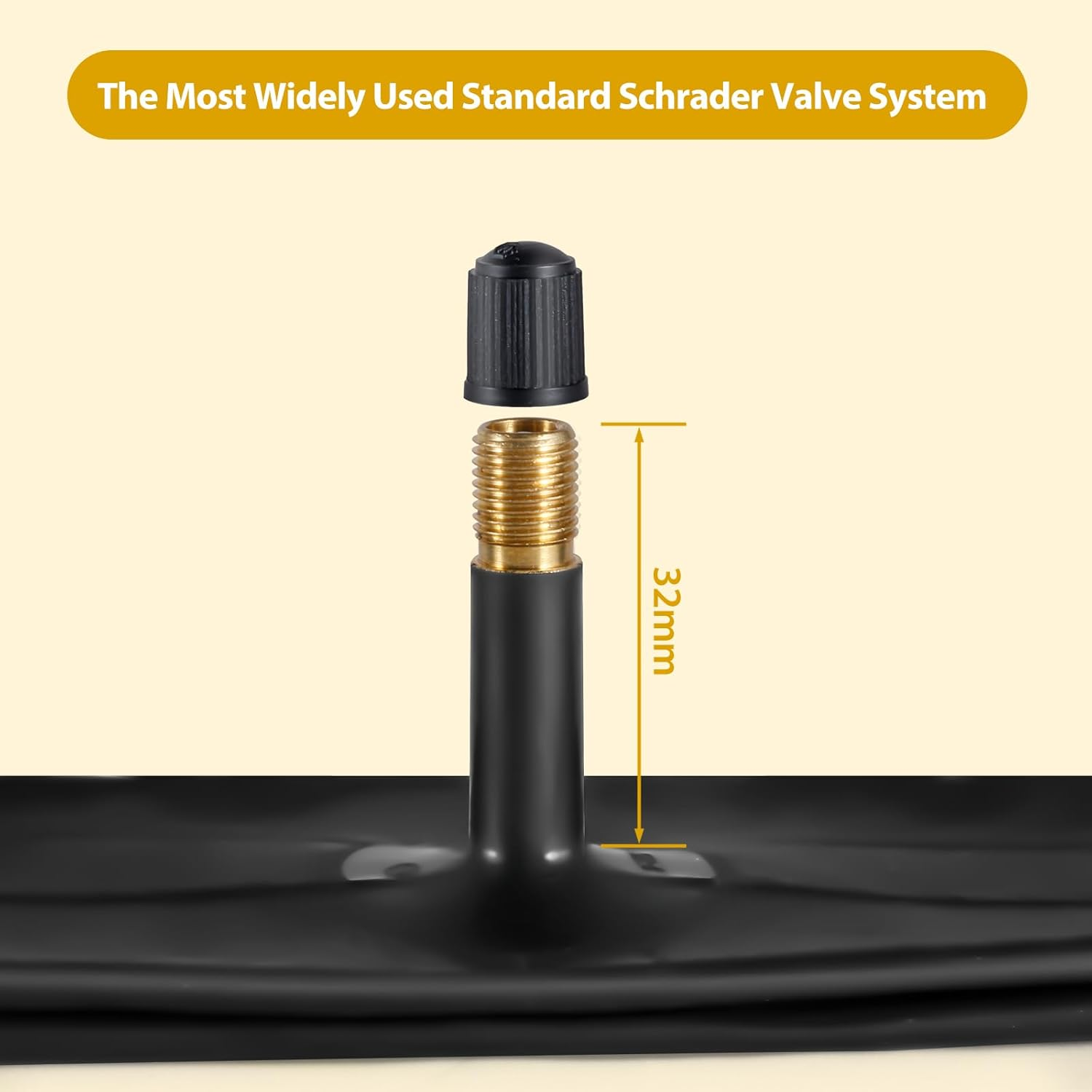 2 Pack 27.5 Inch Bike Tube, 27.5" Bicycle Tube for 27.5 X 1.75/1.9/1.95/2.0/2.1/2.125 Tire, Butyl Rubber Inner Tube with 2 Tire Levers for Mountain MTB Bike image number 3