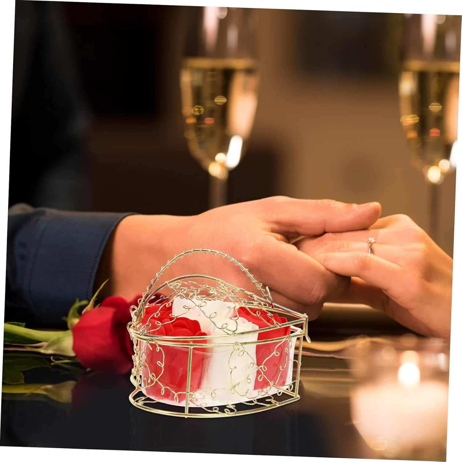 FRCOLOR Decorative Soap 4 Boxes Soap Rose Floral Immortal Floral Ornament Rose for Women Spa for Women Soap Bride Rose Soap Bar Fancy Soap Basket Miss image number 1