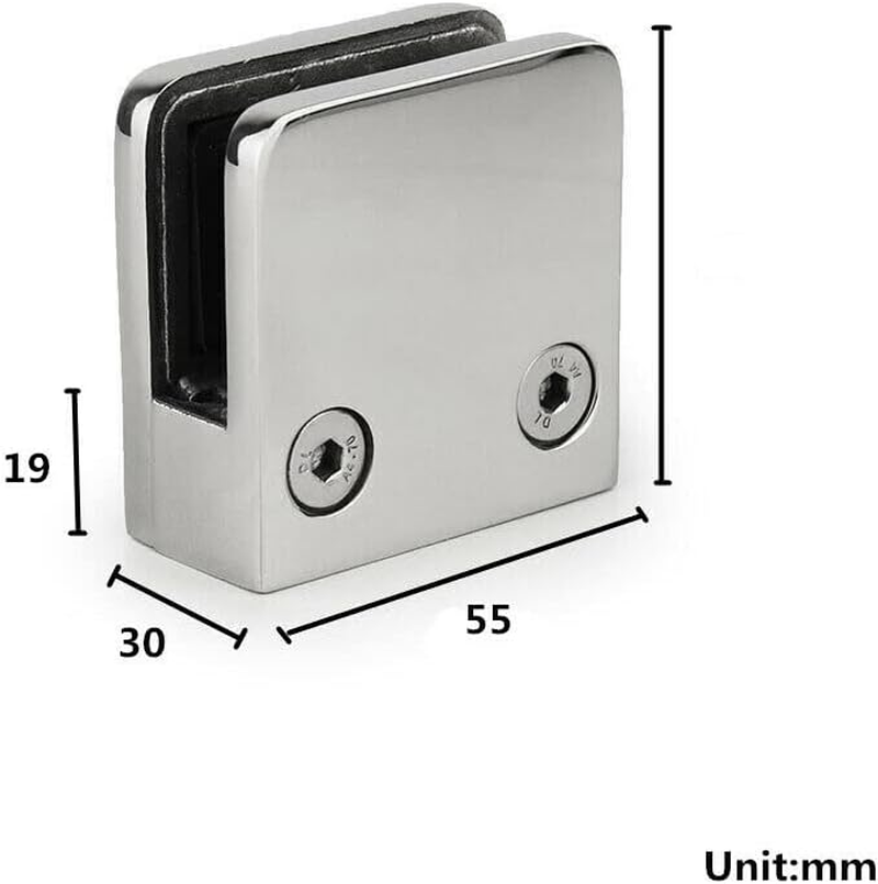 Square Clamp Glass Clamp Stainless Steel Joiner Bracket Balustrade Pool Fence Fencing Clamps Mirror Polished