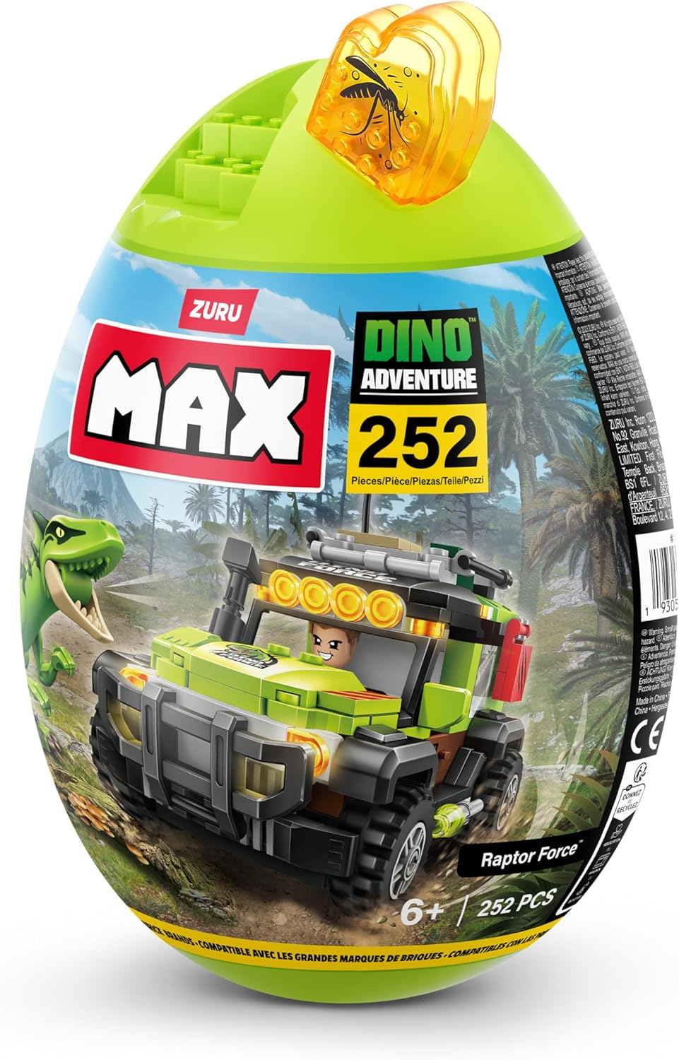 ZURU MAX Build Dino Escape Egg Capsule 252 Bricks image number 2