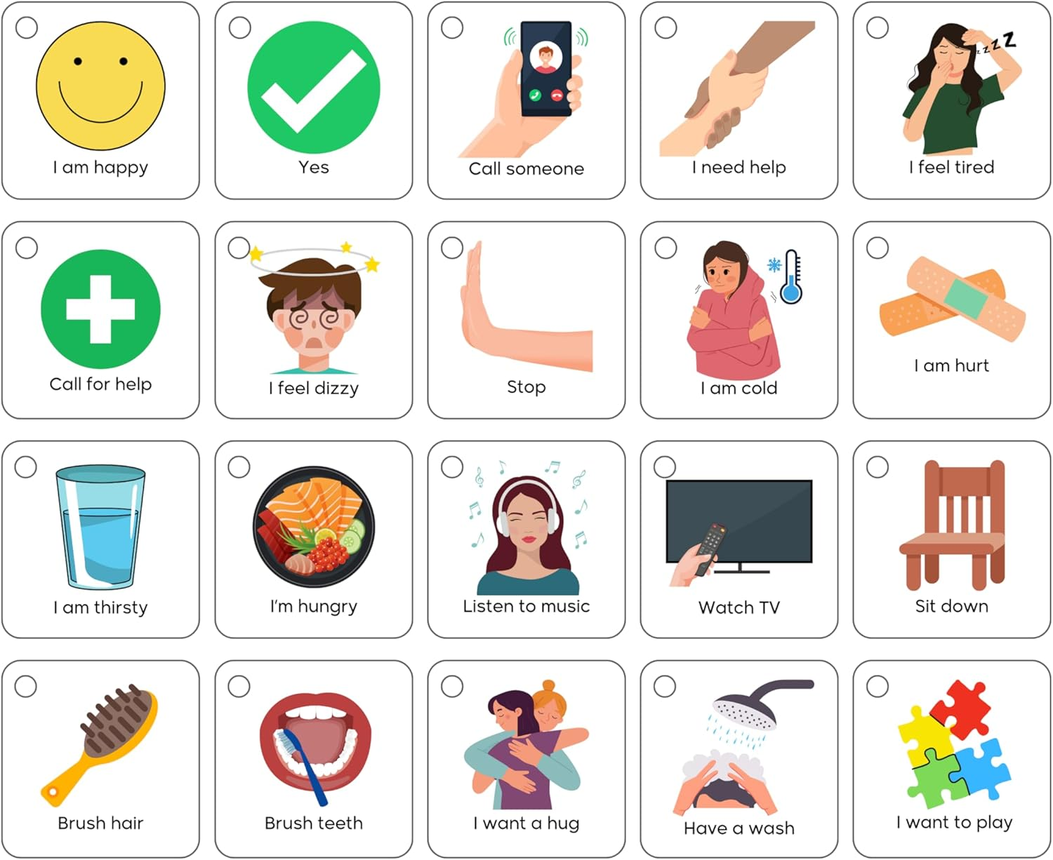 48 Communication Cards, Basic Communication, Special Needs, Autism, Toddler, Hospital Cards, Non Verbal Speech Therapy, Senior image number 5