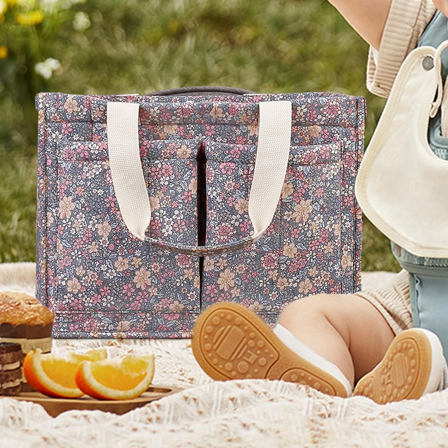 Large Capacity Large Capacity Stroller Bag - Diaper Handbag, Classic Capacity Handbag, Baby Handbag, Mummy Hand Bag image number 5