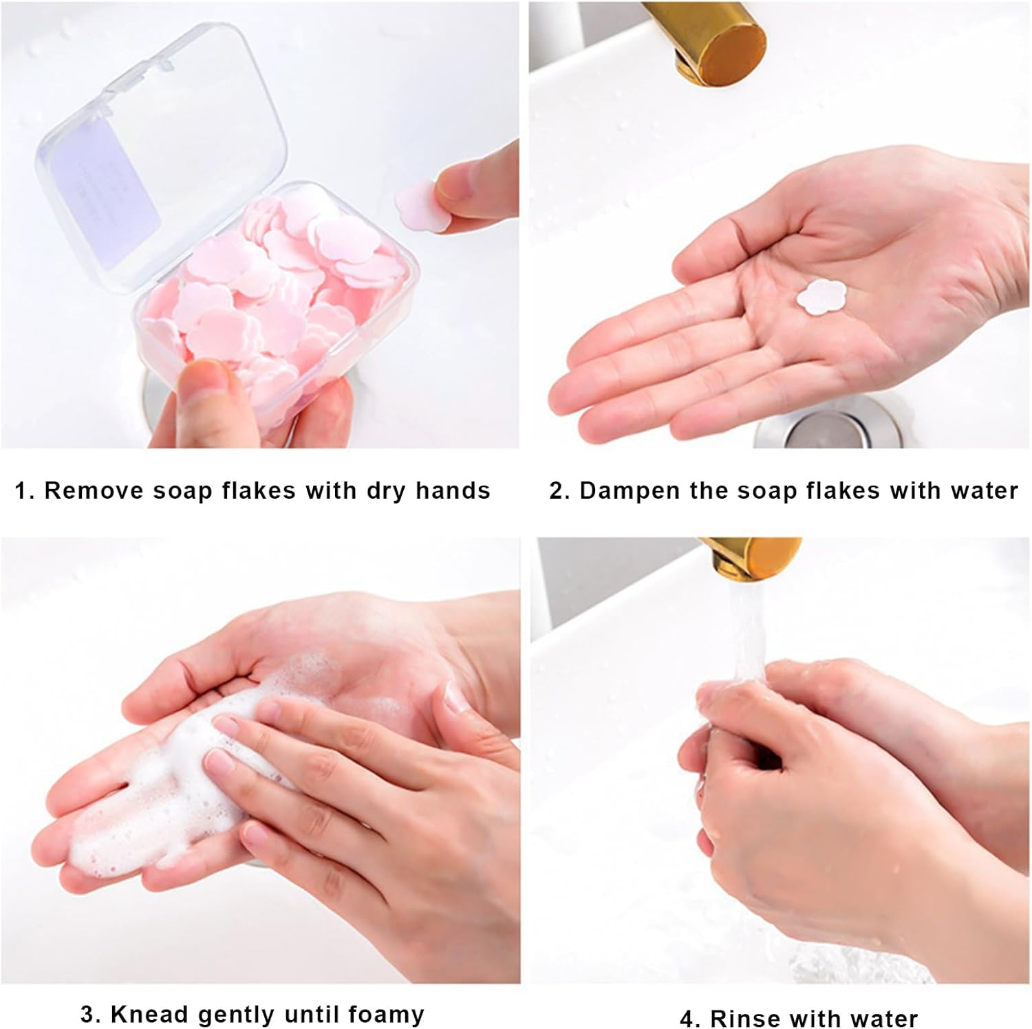 2000 Sheets Portable Disposable Paper Soap, Colorful Disposable Paper Soap, Different Scented Mini Fresh Petal Hand Wash Sheets, Scented Mini Soap Sheets (With 2 Storage Boxes) image number 3