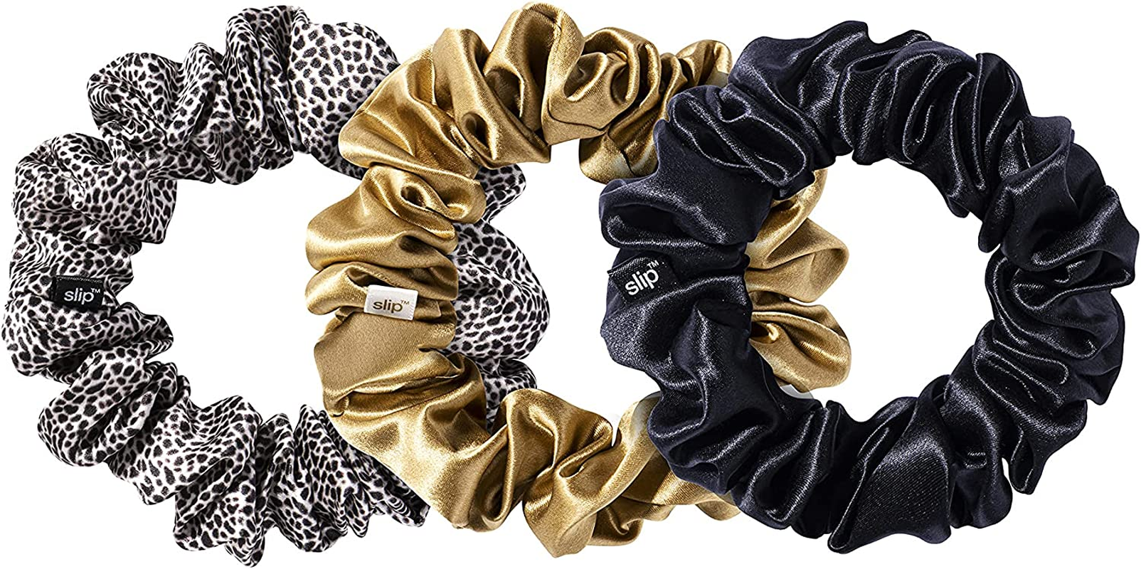SLIP Pure Silk Scrunchies, 3 Count