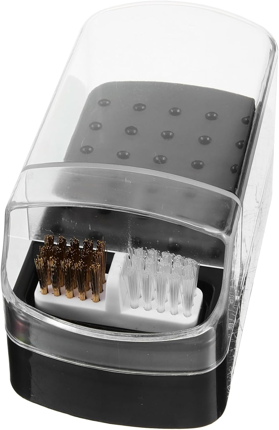 Nail Drill Bit Storage Container with 30 Holes Black Manicure Organizer Box Dustproof Display Case for Professional Nail Technicians with Cleaning Brush image number 4