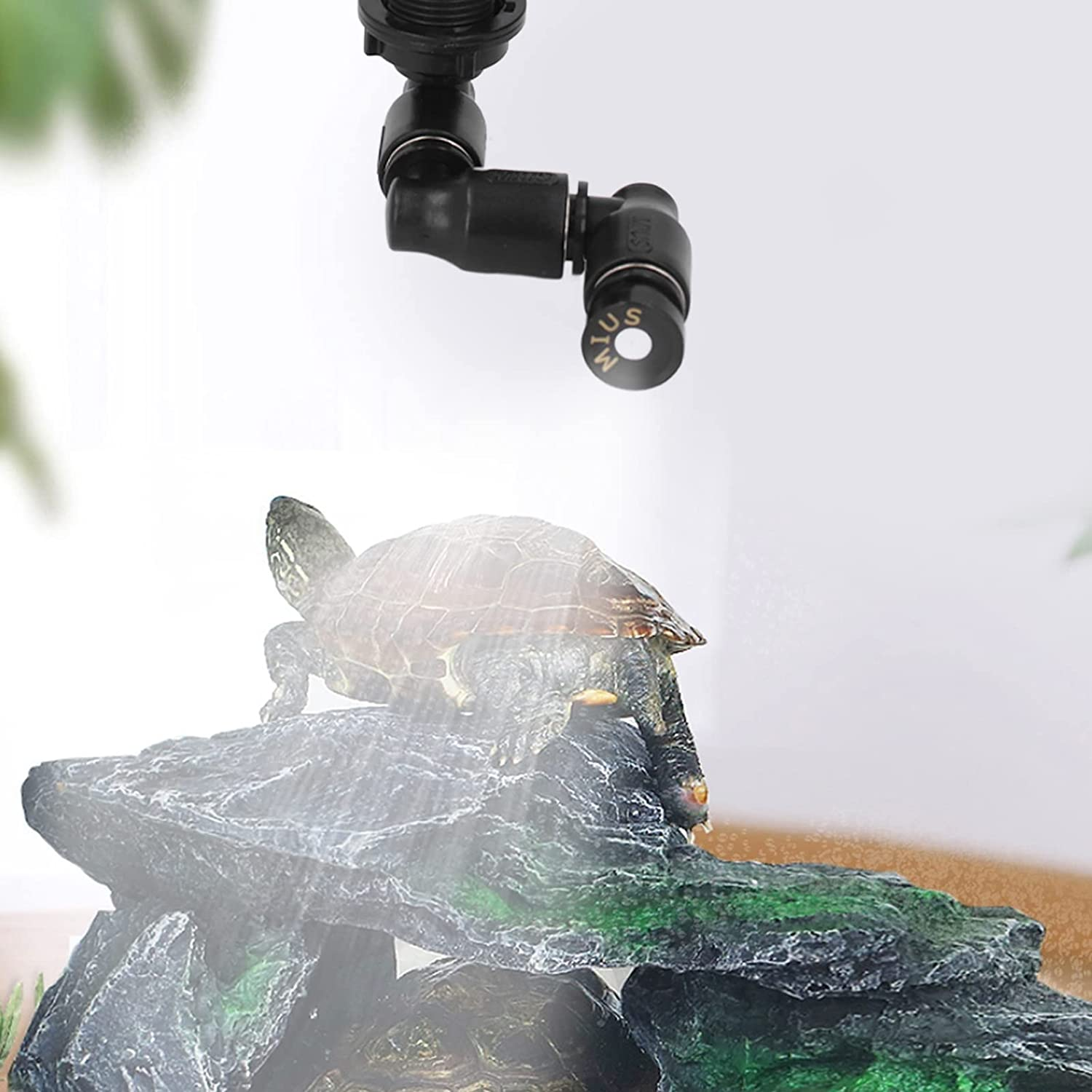 Smart Reptile Atomizer, ABS Plastic Electronic Humidifier with 360 Degree Rotatable Nozzles, Timer Control, 5M Pipeline for Amphibians Terrarium image number 1