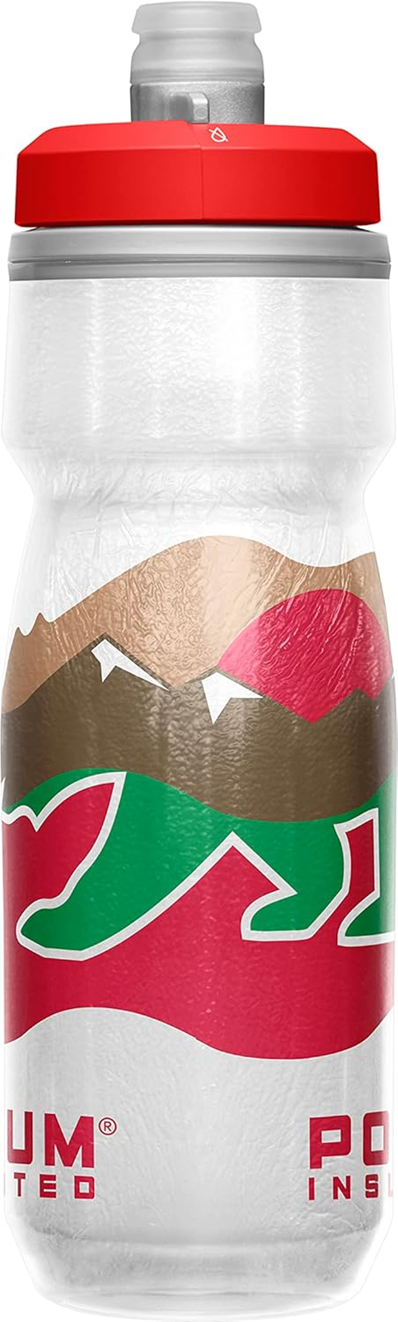 Camelbak Podium Chill Insulated Bike Water Bottle - Easy Squeeze Bottle - Fits Most Bike Cages - 21Oz, California - California image number 4