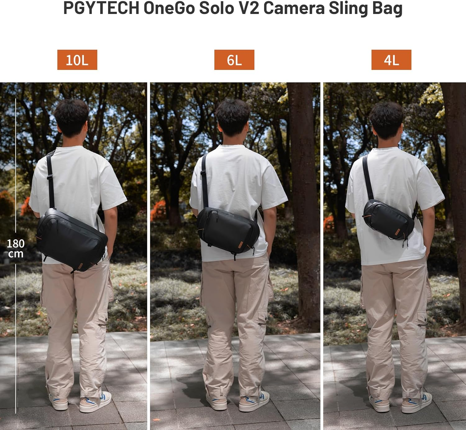 PGYTECH Onego Solo V2 Camera Sling Bag, 6L Crossbody Bag for Urban Travel Photographers, Mirrorless Camera Bag for Sony/Canon/Nikon/Dji Mavic/Air/Mini/Tripod/Laptop image number 3
