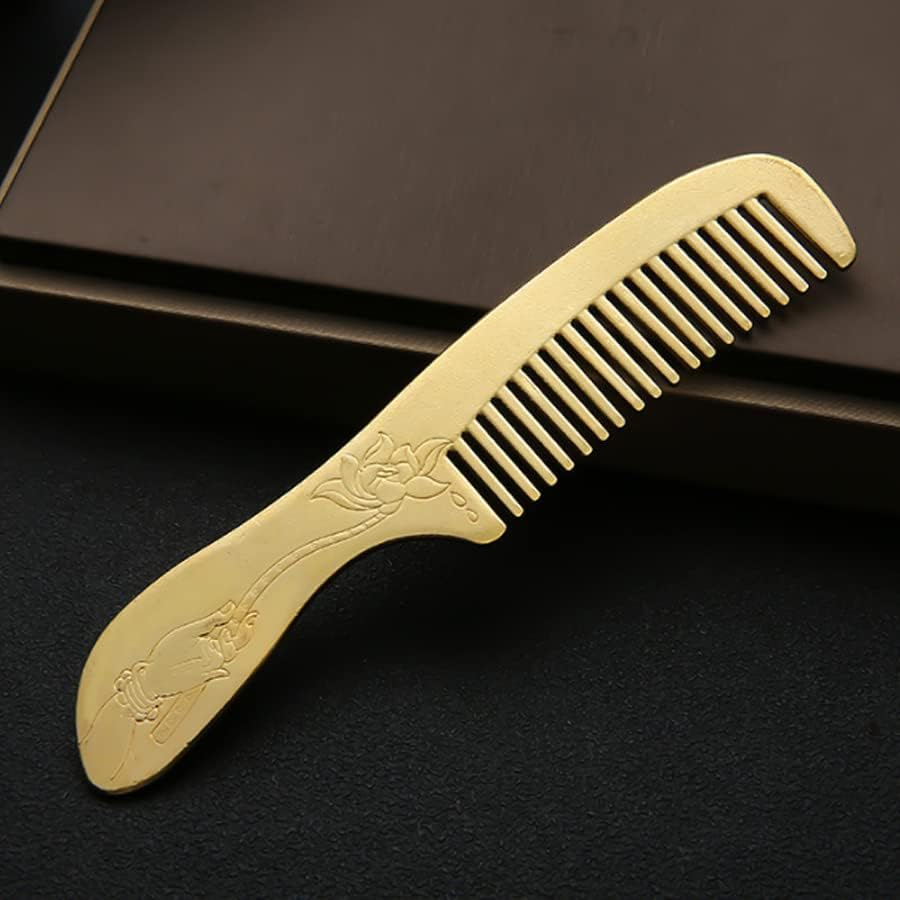 ARFUKA Hair Comb Hair Dressing Comb Brass Detangling Hair Comb No Handle Detangler Comb Styling Shampoo Comb image number 5