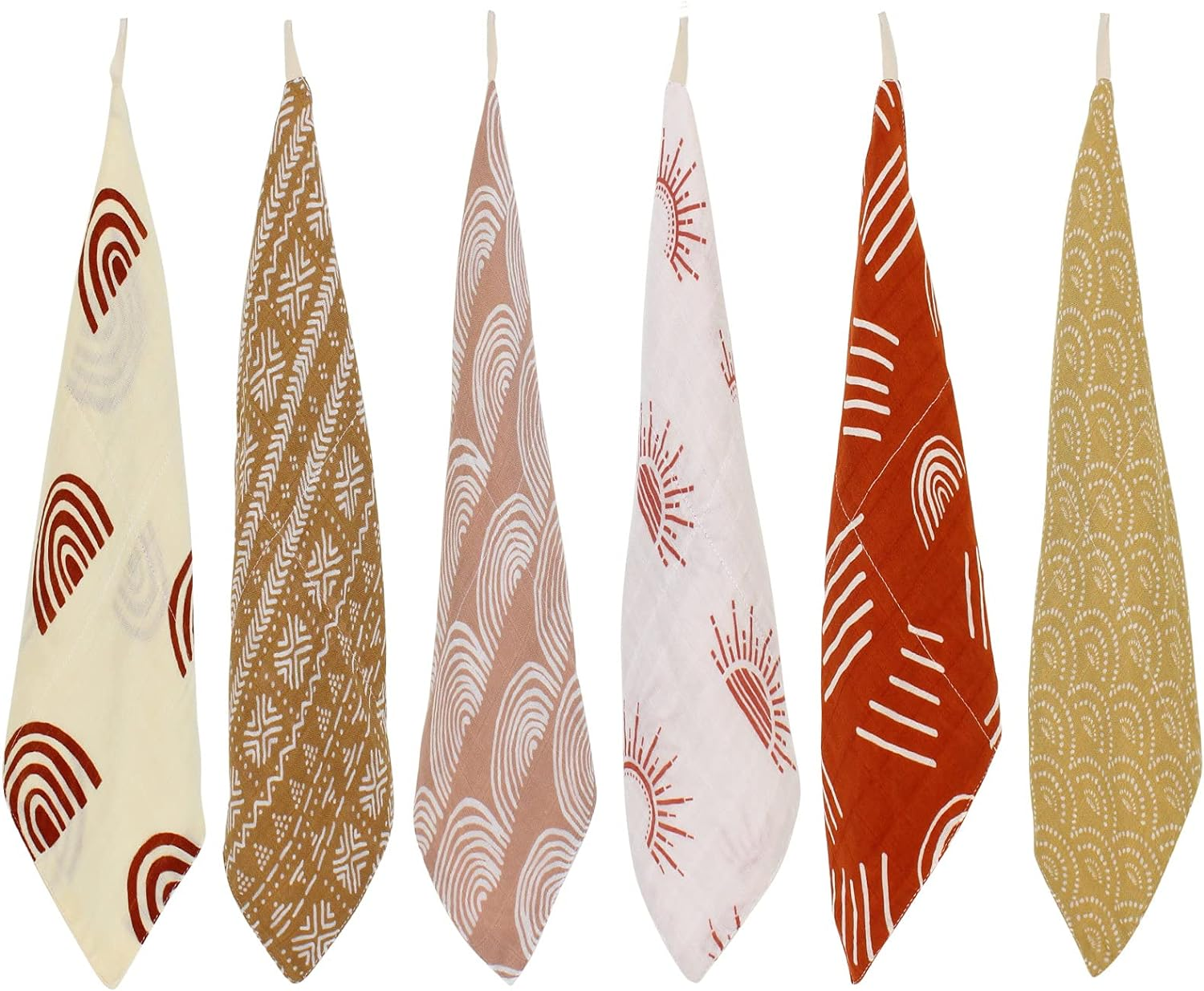 Lifetree Baby Washcloths Muslin 6 Pack, Muslin Squares Baby Face Towel and Washcloths for Bath, Soft Baby Muslin Cloths, Bibs for Girls & Boys 10.6 X 10.6Inch image number 1