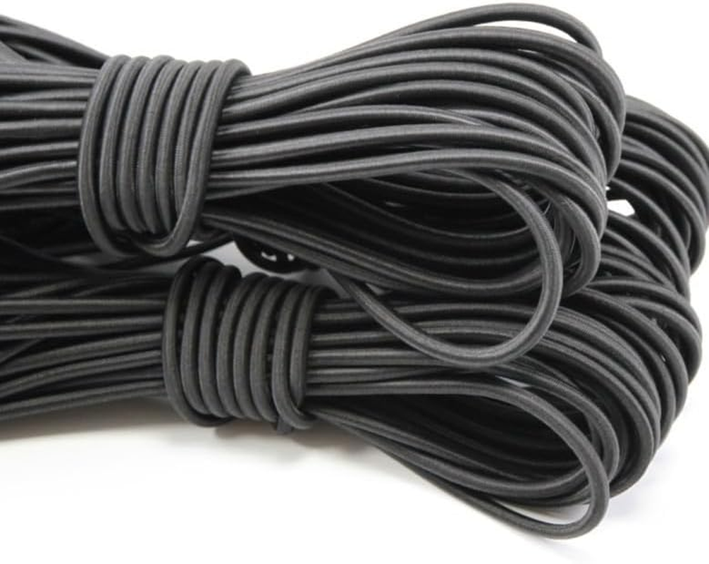 1/8-Inch (3Mm) Black Heavy Stretch round String Elastic Cord (Cut of 10 Yards) - Black image number 1