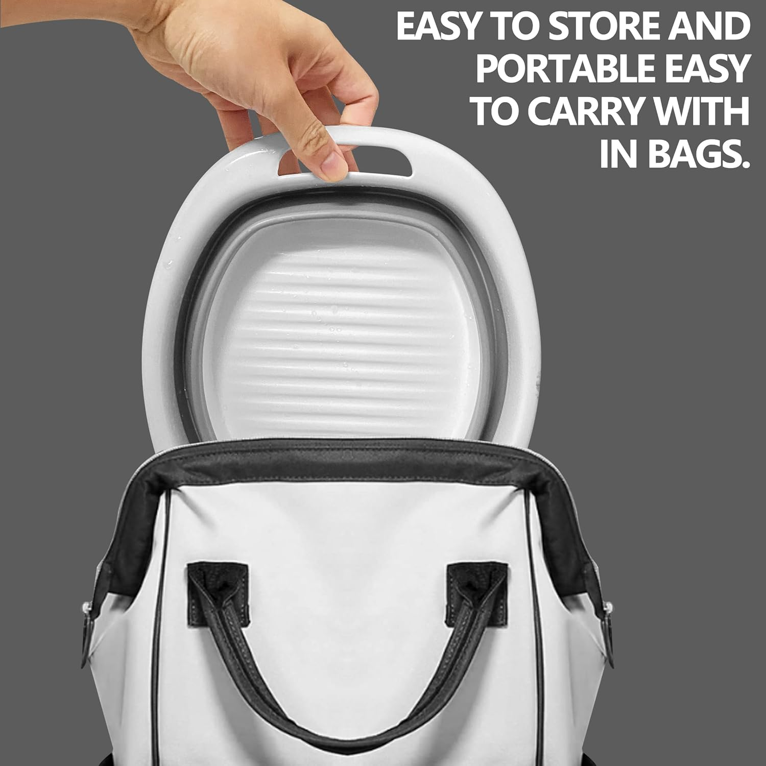 KEUYE Baby Bottle Wash Basin,Collapsible Baby Bottle Dishwasher Baskets,Baby Bottle Tub for Sink,Reusable Baby Bottle Sink Basket for Home and Travel image number 4