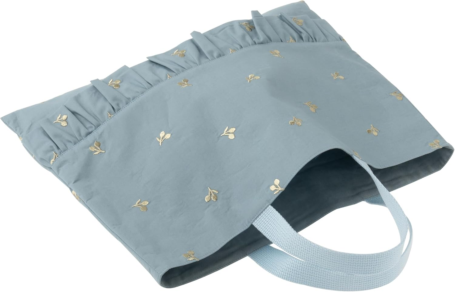 Kiyohara KOF34-1M Cocochi Fabric Fabric, Soft, Broad, Embroidery, Cherry, Approx. 43.3 Inches (110 Cm) Width X 3.3 Ft (1 M) Cut Col.Rbl Royal Blue image number 1