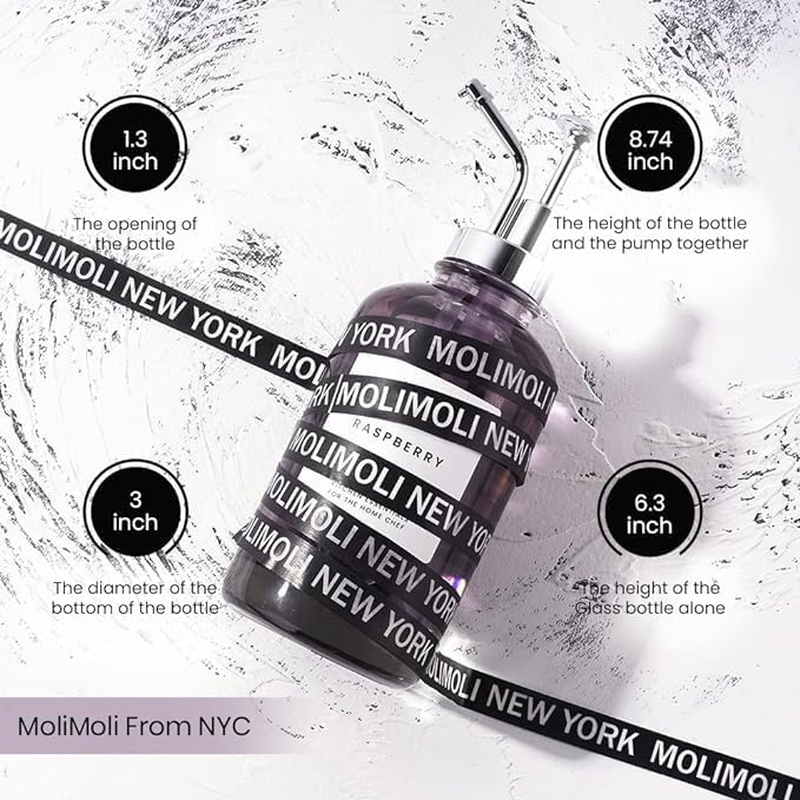 Coffee Syrup Dispenser for Coffee Bar, Coffee Pump Dispenser, Glass Syrup Bottle, Pump,16.9 Oz. 500 Ml,2 Piece Set, Gold Upgrade Pump (Silver) image number 2